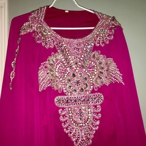 Pink Magenta Arabic Dress Abayah Kuftan